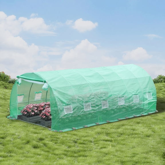 BPS Walk-in Tunnel Greenhouse Cover Replacement 20x10x7 ft Waterproof PE Outdoor Gardening