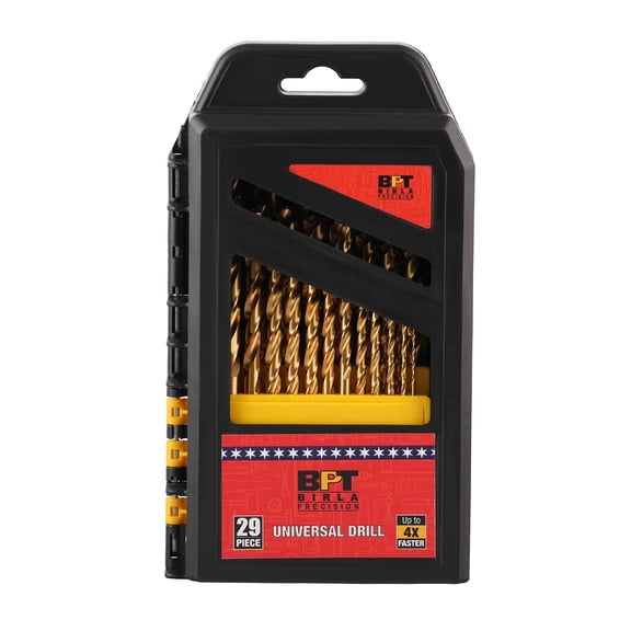 BPTL 29-Piece Round Shank Titanium Drill Bit Set