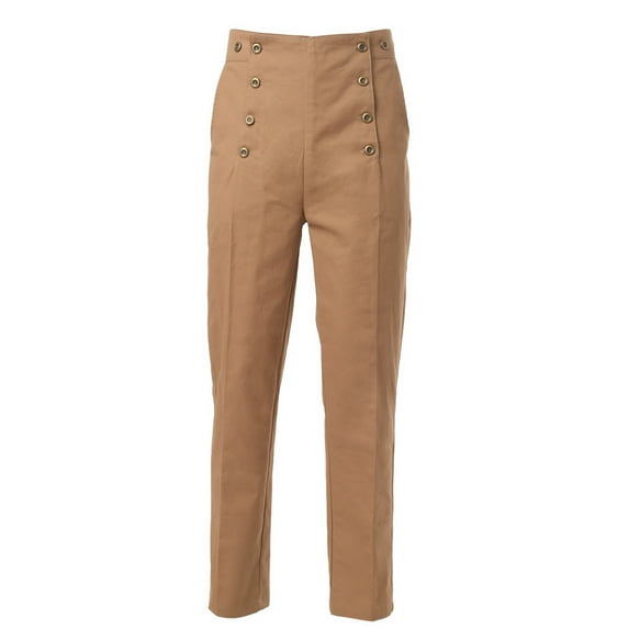BPURB Men Historical Victorian High Waist Regency Fall Front Trousers Medieval Pants