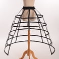 thumbnail image 1 of BPURB Women's Rare Vintage Cage Pannier 5 Hoop Skirt Victorian Bustle Petticoat (Front Open, 1 of 4