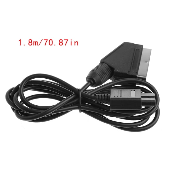 BQBQERT 1.8M/ Scart Cable AV Video For Game cube N64 for Console