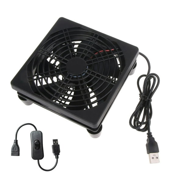 BQBQERT 1 Speed 5V Powerful 120mm USB Cooling Fan 1400PRM Fan with Cable for Router, Receiver, and Game Console