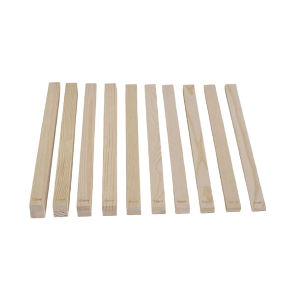BQBQERT 10/20x/Set 5/10 Size Wood Rolling Out Sticks Pottery Rolling Depth Guide Sticks