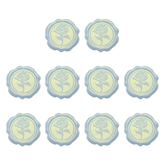 BQBQERT 10 Pcs/Set Self-Adhesive Wax Seals Sparkling Envelope Stickers for Card Letter