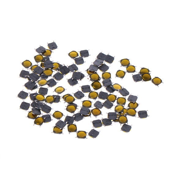 BQBQERT 100 Pcs 4x4x0.7mm 4 Pin Momentary Push Button