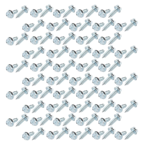 BQBQERT 100pcs License Plate Screws Fasteners Bolts Suitable for Car Trucks Easy Install with Included Tool