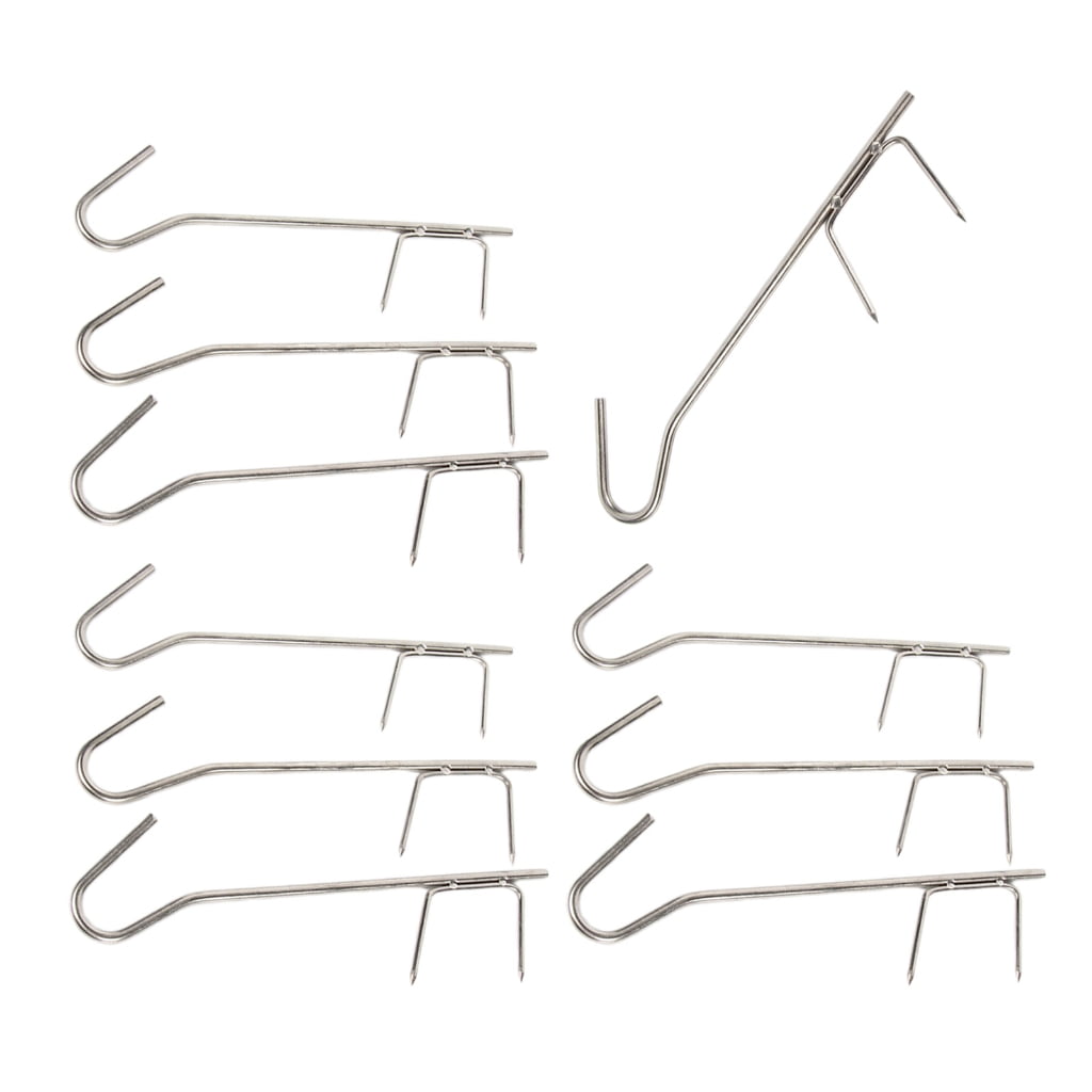 BQBQERT 10Pcs/set Hooks for Fish , Stainless Steel Hooks, Trout, Hooks, Hooks, Fishing Hooks Set
