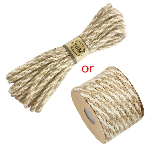 BQBQERT 10m Natural Jute Twine Rope String Cord DIY Craft Burlap Wedding Party Home Festival Scrapbooking
