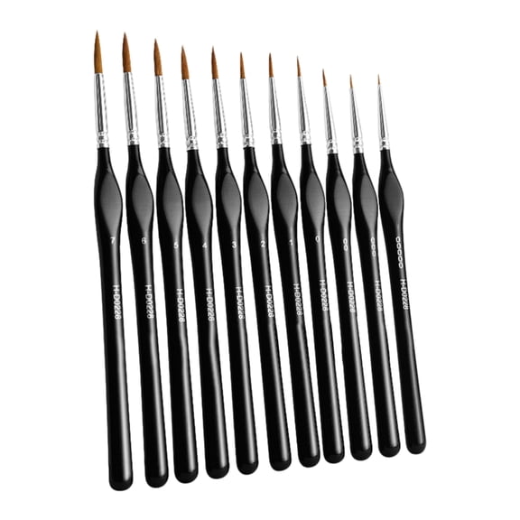 BQBQERT 11 Pcs Detail Paint Brush Small Drawing Brush for Model Painting Watercolor Figures Fine Tip Paint Brush Set