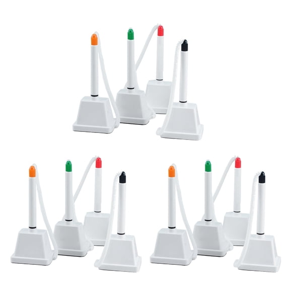BQBQERT 12 Pieces Counter Service Pen Pen Smooth Neutral Pen Desktop Pen with Base for Desks Hotel Weddings