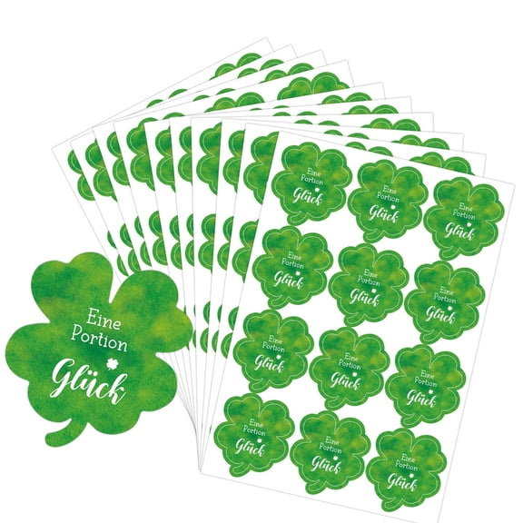 BQBQERT 120Pcs Four Leaf Clovers Sticker Decorative Labels Sticker for Gifts,Wedding