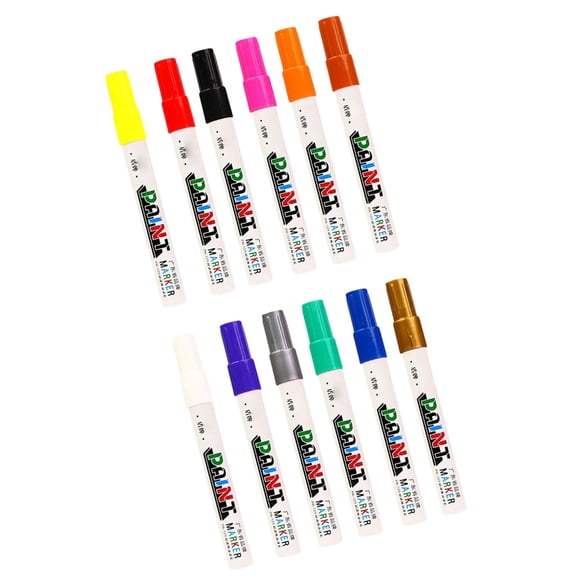 BQBQERT 12Pcs 3MM Wide Tip Paint Markers Alcoholproof Temperature For Professional Industrial ApplicationsO