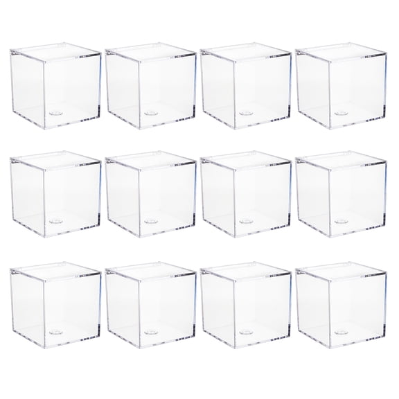 BQBQERT 12pcs Creative Square Cube Containers for Sweets and Biscuits Multipurpose Candy Packing Box Storage Organizers