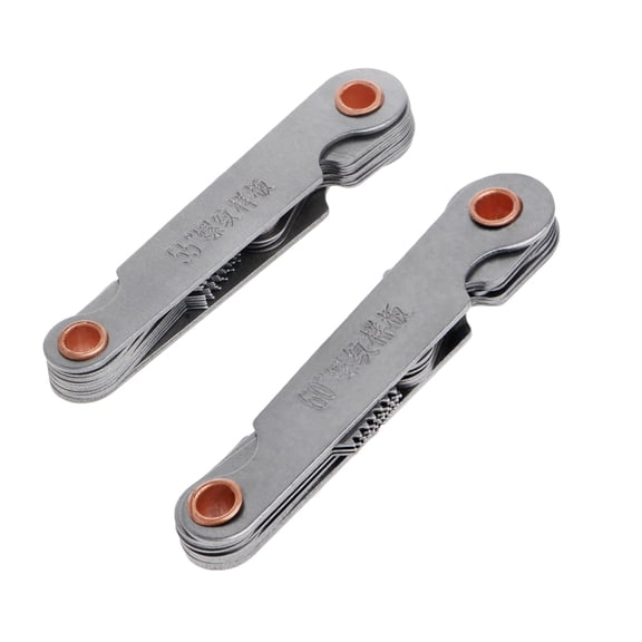 BQBQERT 2 Pcs Stainless Steel Metric Screw 60+55 Degree Thread Measuring Gauge