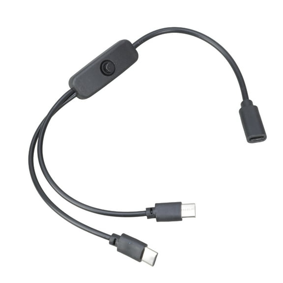 BQBQERT 2 Port Type C charges Cable switches Button USB C charges Extension Cable Double Port switches for Low Power