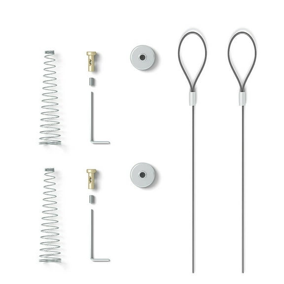 BQBQERT 2 Set Gate Latches Cable Pulls with Spring and Tool Sturdy Alloy Construction for Outdoor Use on Fence and Door