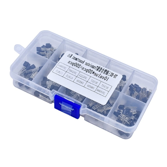 BQBQERT 200Pcs Electric Component 3Pin Transistor 10 Different Type Transistor