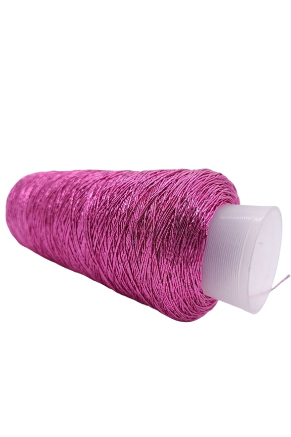 200g/Roll Metallic Crochet Thread, Sparkling Silver Polyester Yarn for Knitting, Weaving, Making Bag, Keychain Charm