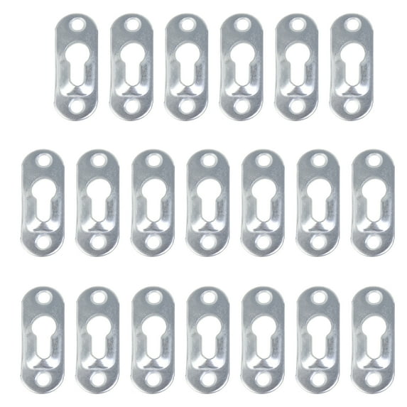 BQBQERT 20pcs/ Metal Keyhole Hanger Fasteners for Picture Frames Cabinet