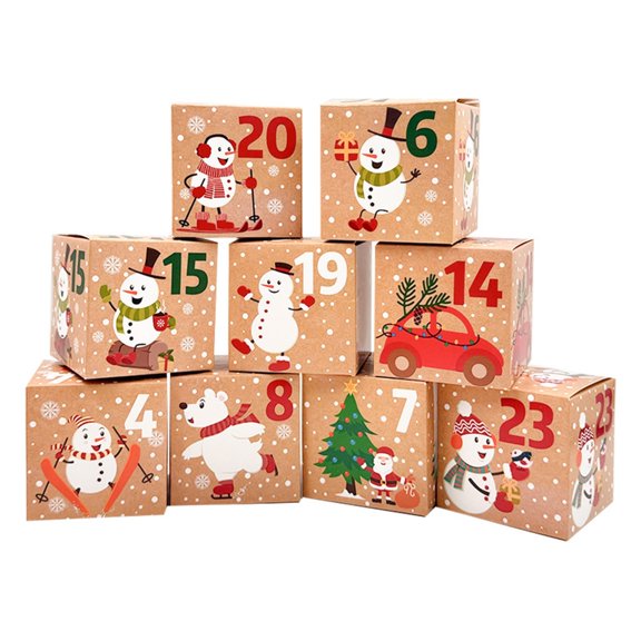 BQBQERT 24 Slot Advents Craft Kits Counting Activity For Adults Customizable Paper User Friendly Holiday Decors