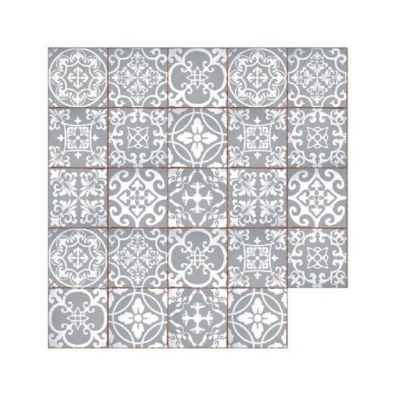 BQBQERT 24pcs Pattern Sticker Stick Murals Wall Decals Backsplash Adhesive Kitchen Bathroom Decor
