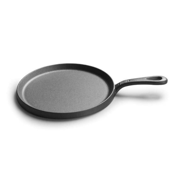 BQBQERT 25cm Cast Iron Pancake Pan Non-stick Barbecue Steak Ham Meat Frying Plate Camping Cookware