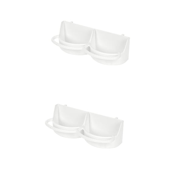 BQBQERT 2PCS Hanging Feeder for Bird Double Compartment Easy to Feeding for Pigeons Parrots Canaries Finches