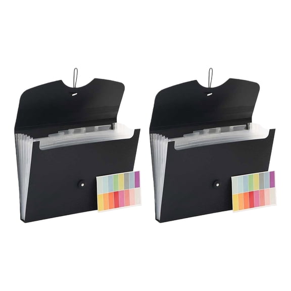 BQBQERT 2Pcs Expandable 7 Pockets Document Organiser File Organiser Bag for School