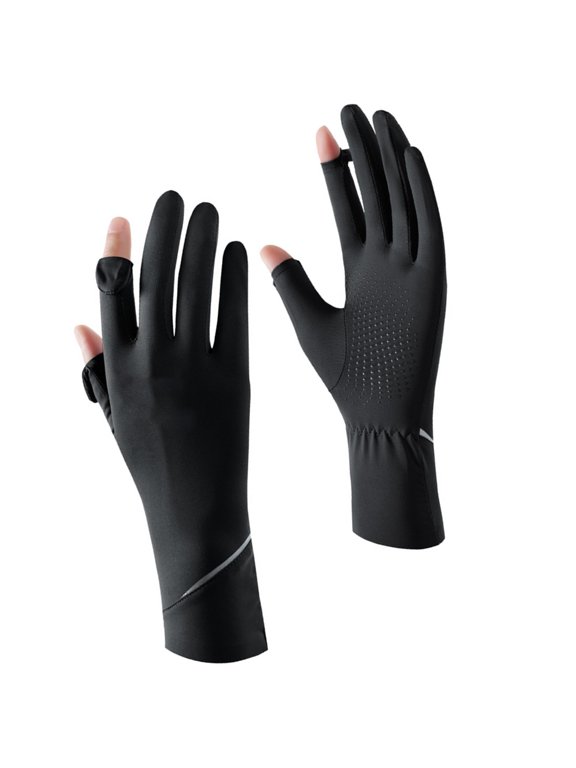 2lots Quick Drying Gloves Sunscreen Split Finger Mittens Sun Gloves for Outdoor Use