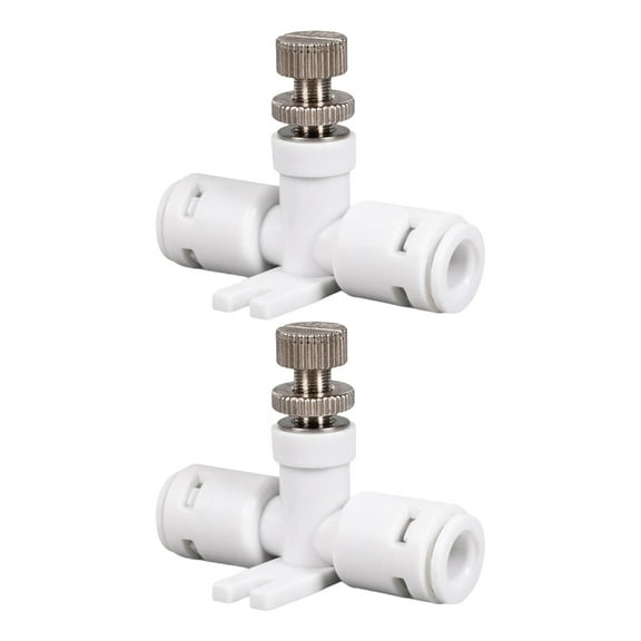 BQBQERT 2pcs 1/4 Inch Hose Reverse Osmosis Waterflow Control Valves Easy Installation Speed Controller Waterflow Regulator