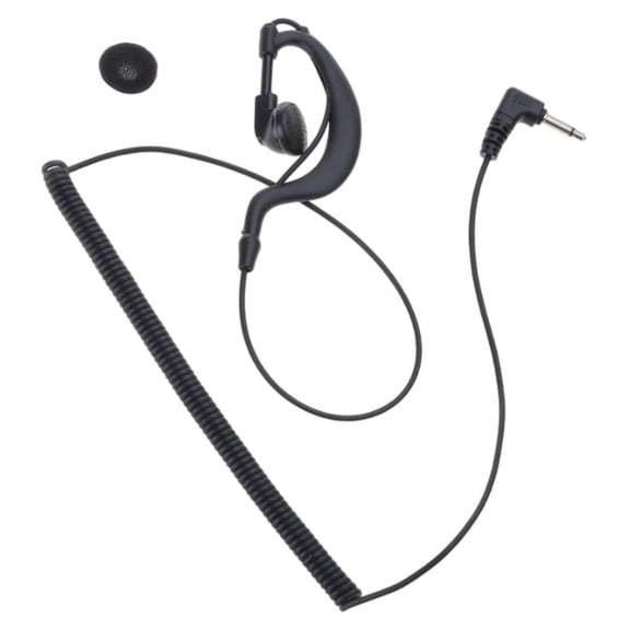 BQBQERT 3.5mm Only Earpiece 1 Pin G-Shape Headset for Hand Held Mic 1.2M (47'') In Ear Stereo- Earphone