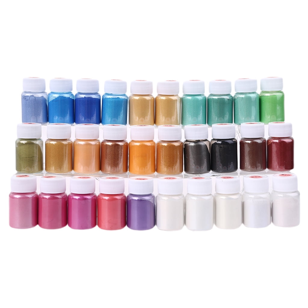 BQBQERT 30 Colors Cosmetic Grade Pearlescent Natural Mineral Powder Epoxy Resin Dye