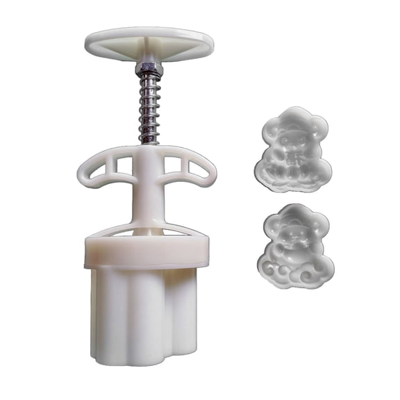 BQBQERT 3D Snake Flower Dessert New Year Festival Dessert Maker Cookie Stamp Hand Pressure Dessert Baking Tool