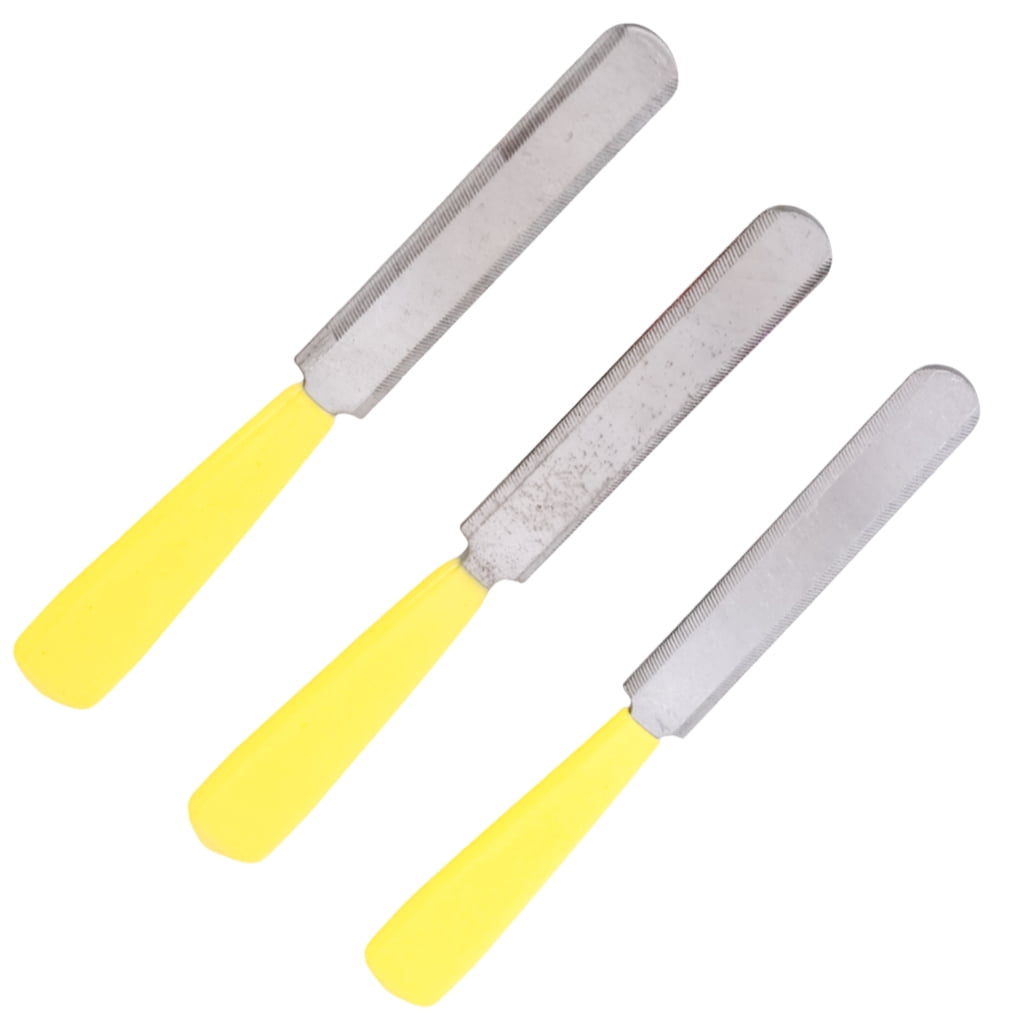 BQBQERT 3Pcs Double Edges Nut Slotting Files Guitar Nut File Set Grinding Maintenance File 3 Different Size Gear for Guitar Bass