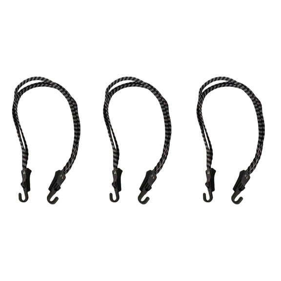 BQBQERT 3Pcs MultiPurpose Elastic Bungee Strap with Hook Heavy Duty Elastic Luggage Rope Motorcycles Bungee Cord Easy to Use