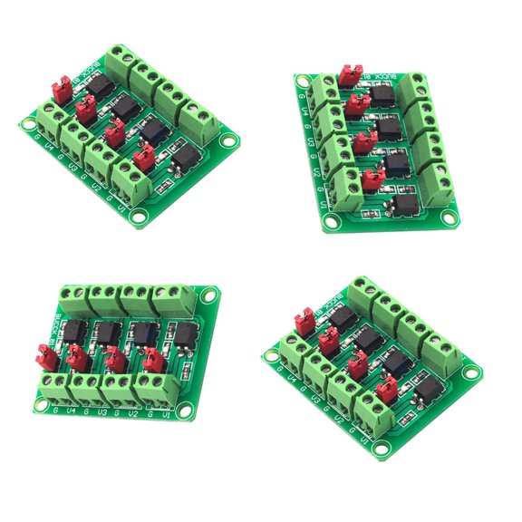 BQBQERT 4 Channel Control Board Featuring Optocoupler Isolation And Output Levels Selection For Electronic Components