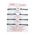 thumbnail image 1 of BQBQERT 4 Pcs Mother Daughter Card Bracelets Hollow Heart-shaped Woven Wristband Gifts, 1 of 10