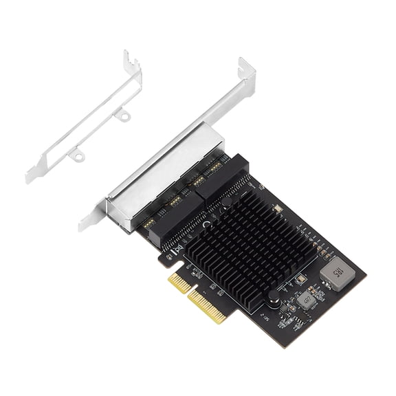 BQBQERT 4 Ports 2.5 Gigabit PCIEx4 Card 8125B PCIE 10/100/1000/2500Mbps RJ45 Adapter Card Networking Adapter For Desktop
