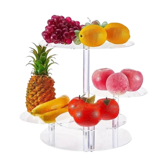 BQBQERT 4 tiersed LED-Lit Acrylic Dessert Tower, Cupcake Display Stand for Weddings Birthdays Showers Party Decor