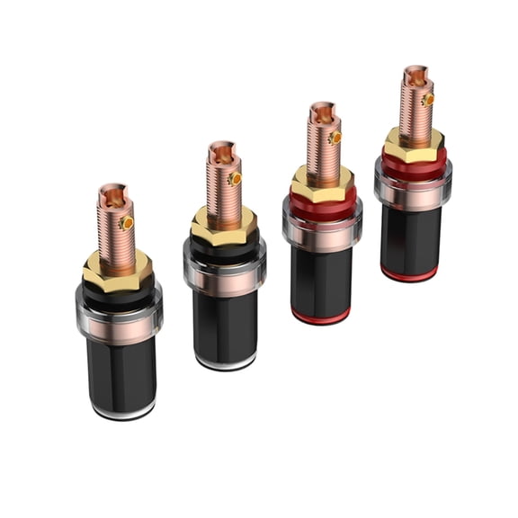 BQBQERT 4Pcs Banana Socket Probe Terminals Binding Post Banana Plug Socket Adapter Connectors Banana Socket