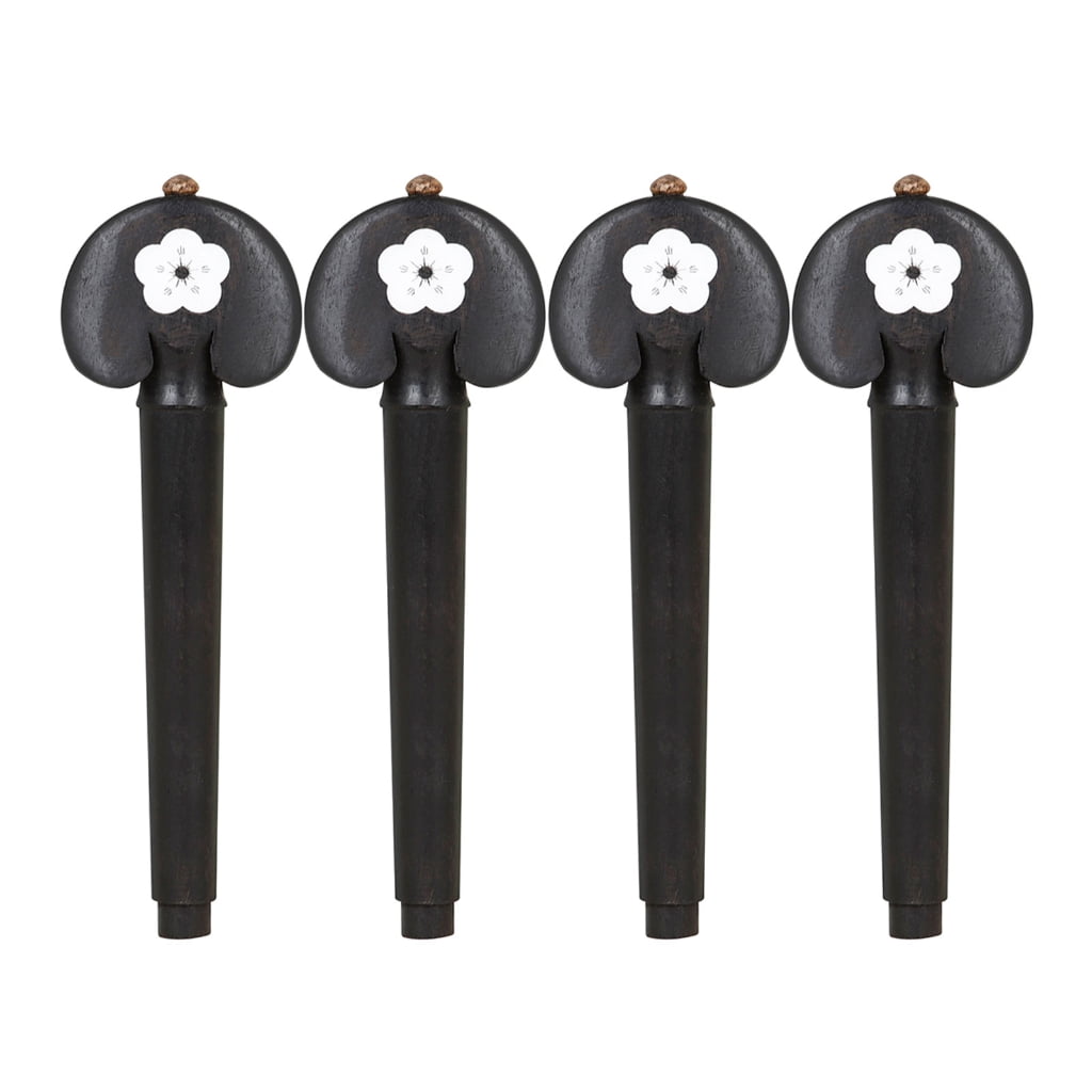 BQBQERT 4Pcs Cello Machine Head Ebony Wood Cello Tuning Pegs Cello Shaft Handle Tuners Musical Instruments Accessories
