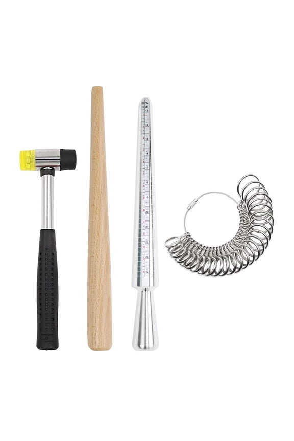 4Pcs Professional Rings Size Measurement Tool Rings Circumference Determining Tool Set Rings Sizer