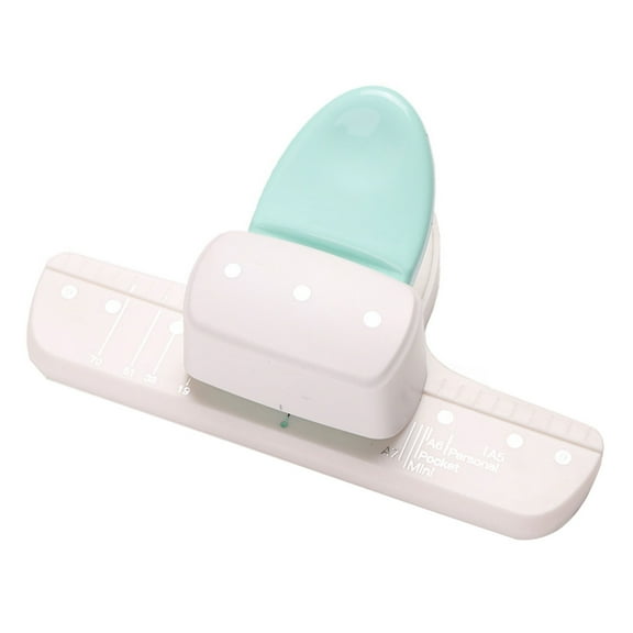 BQBQERT 4mm Round Hole Puncher 3 Hole Puncher with Alignment Scale 8 Sheets Capacity for Binder Notebook Planner Photo Album
