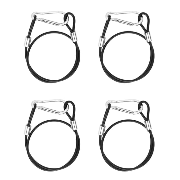 BQBQERT 4pcs Coated Steel Cables with Hooks Weatherproof Hanging Ropes for Bird Feeders & Garden Decor