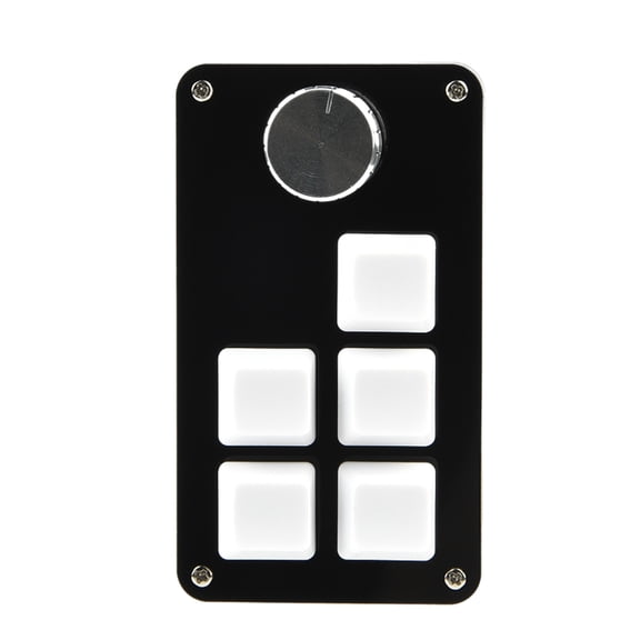 BQBQERT 5 Keys RGB Programmable Keyboard with Knob Function Programming Portable Macropad for and Gaming Needs