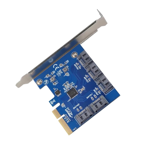BQBQERT 5 Port PCIE to Sata3 Expansion Card, 6Gbps Quick Transfer For Motherboards Expanded PC Capabilities