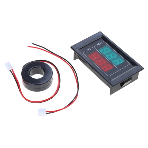 BQBQERT 50-500V AC1-100A Voltmeter Ammeter Current Tester Monitors Panel Gauges LED Digital Display