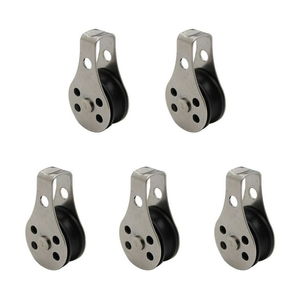 BQBQERT 5Pcs Stainless Steel Wire Rope Pulley Block M25 Lifting Hook Single Pulley Block