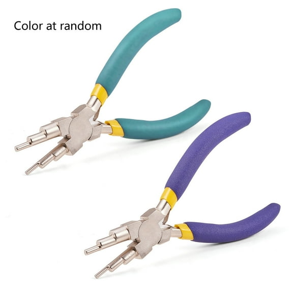 BQBQERT 6 in 1 Wire Wrapper Looping Forming Plier 6Step Multi Size Barrels Jewelry Plier