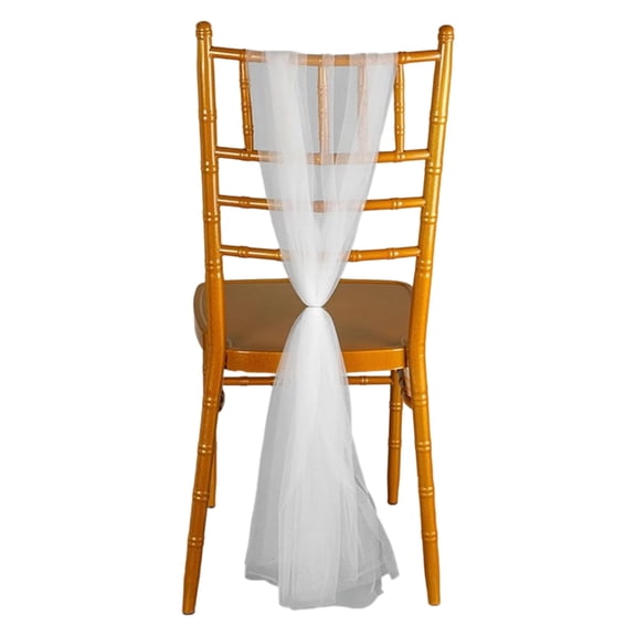 BQBQERT 60inch Tulle Chair Sash for Weddings Chair Back Decoration for Formal Event Wedding Ceremony and Anniversaries